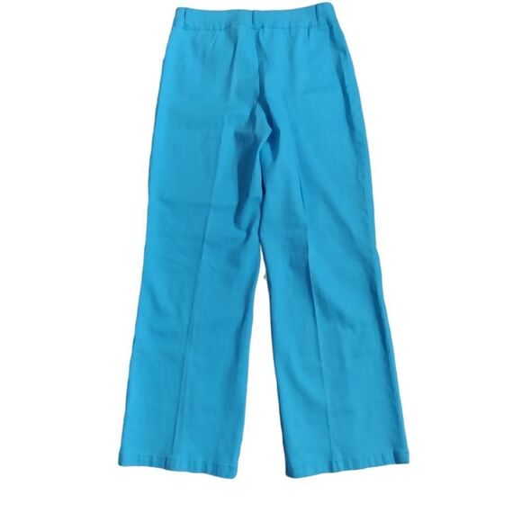 DG2 Diane Gilman Turquoise Hi-rise Wide Leg Pants - Picture 3 of 11